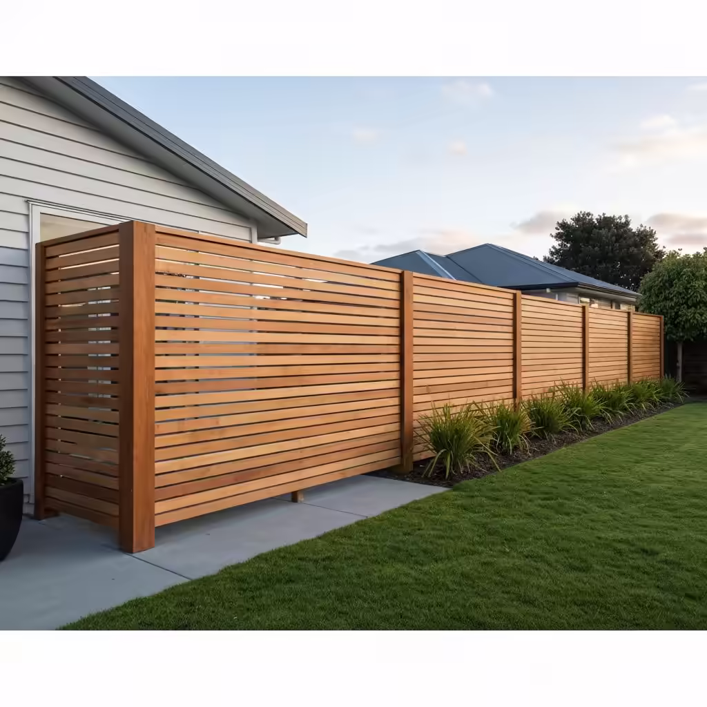 Modern timber fence project