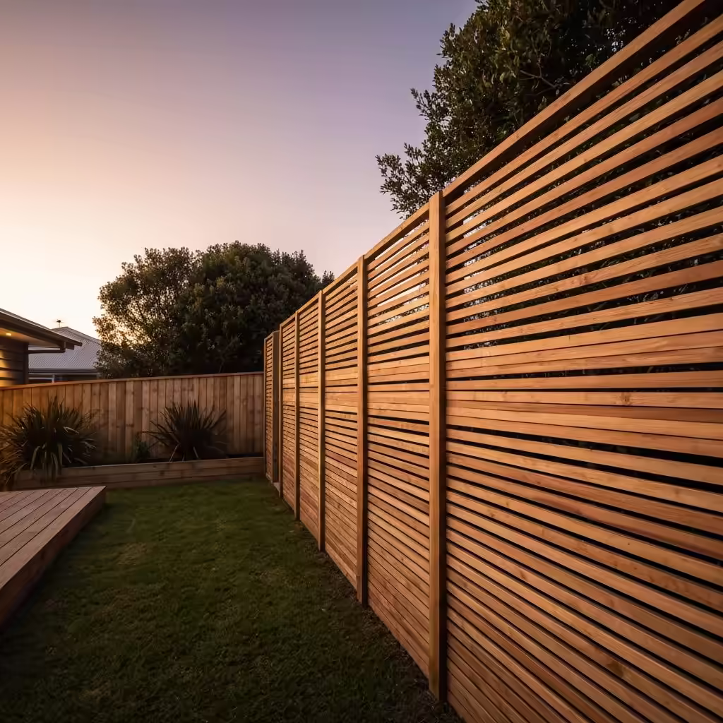 Boundary and privacy screen fence in Ponsonby